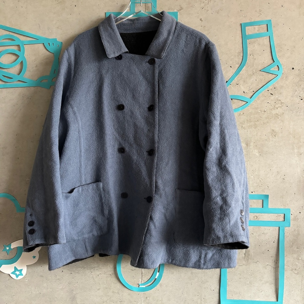 J. Jill Reversible Alpaca Wool Short Pea Coat